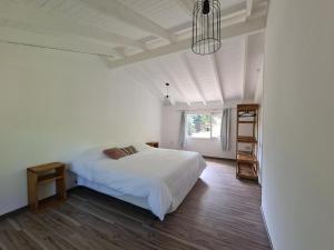 普埃洛湖Linaje Hotel Boutique & Relax的卧室配有白色的床和窗户。