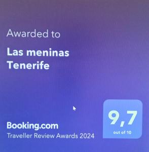 圣米格尔德阿沃纳Las Meninas Tenerife的带有文本的手机屏幕图,想要把文字放在首字母缩写