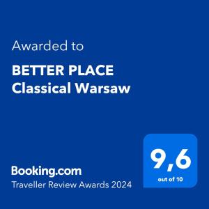 华沙BETTER PLACE Classical Warsaw的一个屏幕照出更好的位置经典的文格文本框