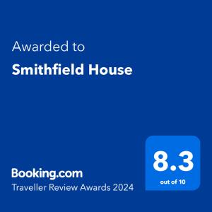 SmithfieldSmithfield House的确认屏幕的屏幕,文字升级到简化的房屋