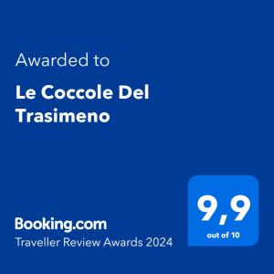 特拉西梅诺湖畔托罗Le Coccole Del Trasimeno的给le cocroccle del的手机的屏幕