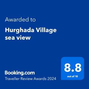 赫尔格达Hurghada Village sea view的无法获得水 ⁇ 村海景文字的屏幕