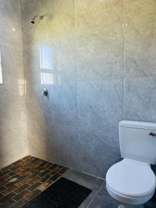 约翰内斯堡Sekgome Resort的一间带卫生间和淋浴的浴室
