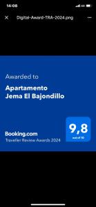 多列毛利诺斯Apartamento Jema El Bajondillo的蓝屏手机的截图