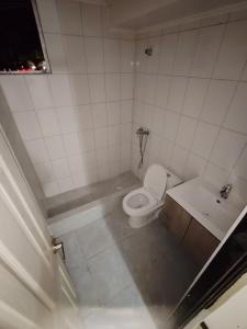阿里卡Departamento Frente al Casino Luckia 3H 2B的一间带卫生间和水槽的小浴室