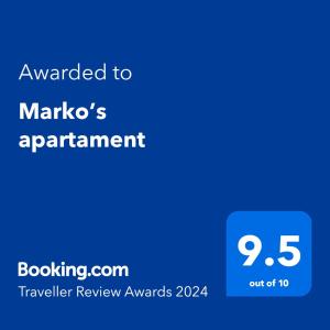 锡吉什瓦拉Marko’s apartament的一部手机的屏幕,上面写着给玛莉卡公寓的短信