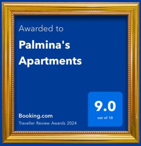 布林迪西Palmina's Apartments的一张照片框,上面标有古罗马公寓的文字