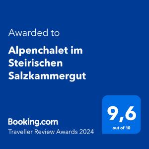 陶普利茨Alpenchalet im Steirischen Salzkammergut的带有升级的toatemelitt字的电话屏幕截图 斯特公寓