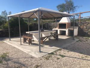 奥罗塞伊Casa Caterina的野餐棚,带野餐桌和烧烤架