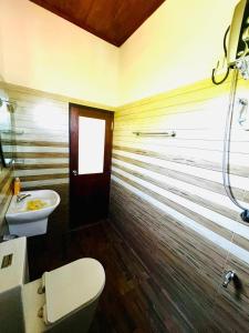 坦加拉Blue Surf View - Tangalle的一间带卫生间和水槽的浴室
