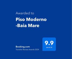 巴亚马雷Piso Moderno -Baia Mare的手机的屏幕,带有签证的运动标志