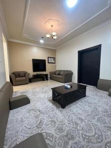 奈季兰منازل الرؤية الفندقية的带沙发和电视的大型客厅