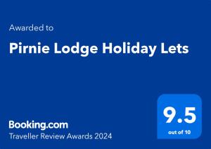 SlamannanPirnie Lodge Holiday Lets的惊险节日的屏幕显示,让网页