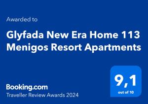 格利法达Glyfada Home 113 by New Era in Menigos Resort Apartments的新视野下吉帕达新时代的画面
