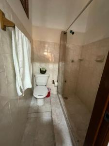 科苏梅尔Hotel Bello Caribe的一间带卫生间和淋浴的浴室