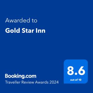 锡基霍尔Gold Star Inn的给金星旅馆发短信的手机的屏幕