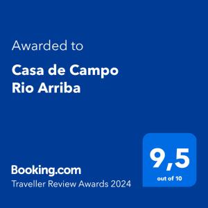 阿雷西博Casa de Campo Rio Arriba的给csa dc campo的文本的手机的截图