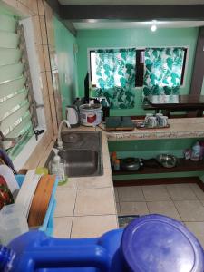 奥隆阿波Baloy beach house的厨房配有水槽和台面