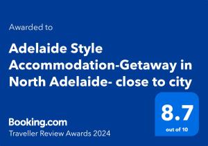 阿德莱德Adelaide Style Accommodation - City to Beach - Free WIFI - Free 3 car parking - Great location的北阿德莱德联合英格莱德风格关联的截图