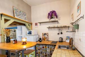 南特Le Perchoir de Niro的厨房配有水槽和台面