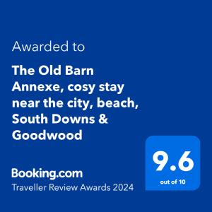 奇切斯特The Old Barn Annexe, cosy stay near the city, beach, South Downs & Goodwood的城市海滩附近旧谷仓舒适住宿的屏风