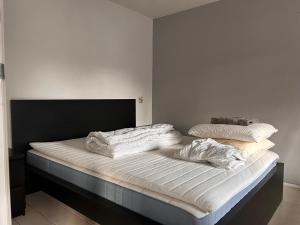 阿姆斯特丹Homestay Properties的一张床上有两个枕头的房间