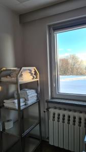 弗劳恩瓦尔德豪普特曼公寓的配有暖气和窗户的房间
