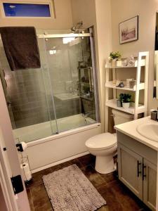 博纳维斯塔2 Bedroom 2 Bathroom Oceanfront Oasis的带淋浴、卫生间和盥洗盆的浴室