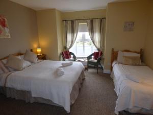 本拉提帕克豪斯住宿加早餐酒店的酒店客房设有两张床和窗户。