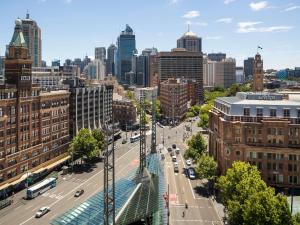 悉尼悉尼美居酒店的城市空中与街道景观