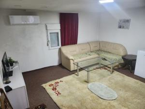 莱斯科瓦茨Kouca的客厅配有沙发和桌子