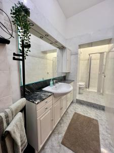 费托瓦亚Case Vacanze Maestrale的一间带水槽和镜子的浴室