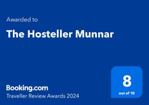 蒙纳The Hosteller Munnar的读取旅馆号码的蓝色标志