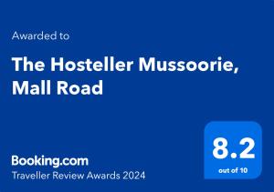 穆索里The Hosteller Mussoorie, Mall Road的读取旅舍音乐信道的蓝色标志