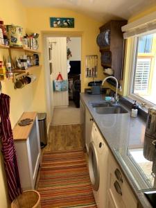 锡豪西斯Sunnieside Cottage的一个带水槽和洗碗机的厨房