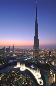 迪拜Armani Hotel Dubai, Burj Khalifa的迪拜夜景与迪拜塔