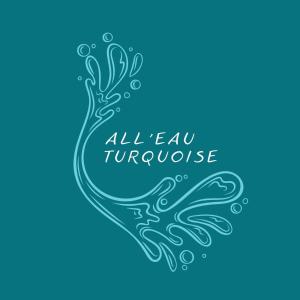 All'eau Turquoise的蓝色水母的图案