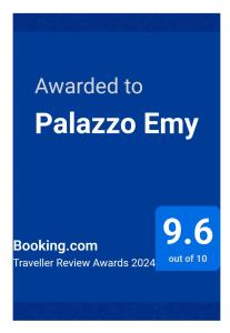 莱切Palazzo Emy的给palazaez emu的单词的蓝色符号