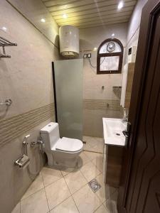 欧拉Friday Suites的一间带卫生间和水槽的浴室