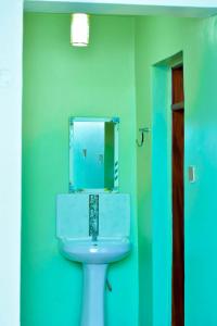 纳纽基Balozi Luxury Homes的一间带水槽和镜子的浴室