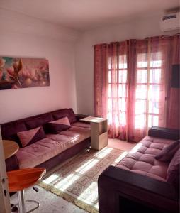 艾尔亚奈Joli studio, 17 Avenue Hedi Nouira Ennasr 2, Ariana, Tunis的客厅配有沙发和桌子