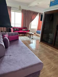 萨菲Riad Ras Lafaa的带沙发和电视的客厅