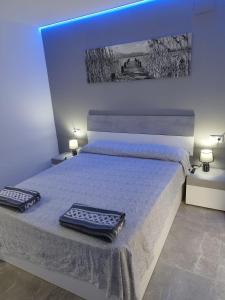圣卡洛斯拉腊皮塔Casa Elai的一间卧室配有一张带两个枕头的床