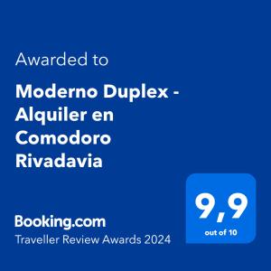 里瓦达维亚海军准将城Moderno Duplex - Alquiler en Comodoro Rivadavia的手机的屏幕截图,文字升级为mozena复式