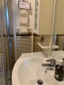 托尔维加塔奥尔斯尼别墅 的浴室设有白色水槽和镜子
