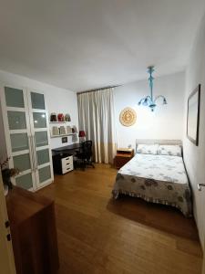 维罗纳Casa di Ale的一间卧室配有一张床和一张书桌