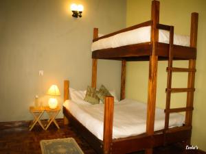科代卡纳尔LEELA's COUNTRY HOUSE的一间卧室配有带梯子的双层床