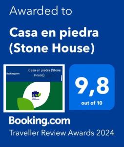 奥波里尼奥Casa en piedra (Stone House)的手机的截图,文字被取消到csa en pica