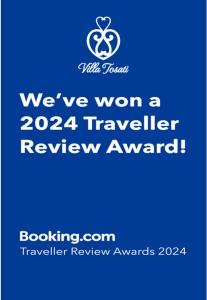 蒙扎Villa Tosati的表示我们赢得了旅行者评审奖的标志