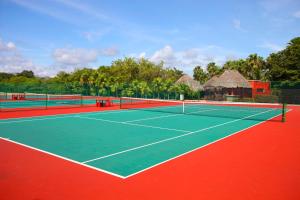 艾库玛尔Bahia Principe Grand Coba - All Inclusive的网球场,上面有两把网球拍